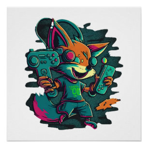 Wolves play games poster