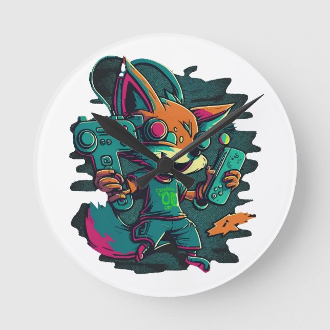 Wolves play games round clock (Front)
