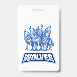 Wolves Throw Pillow ID Badge