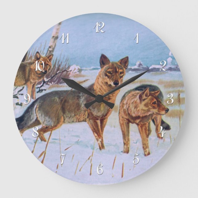 Wolves Wall Clock (Front)