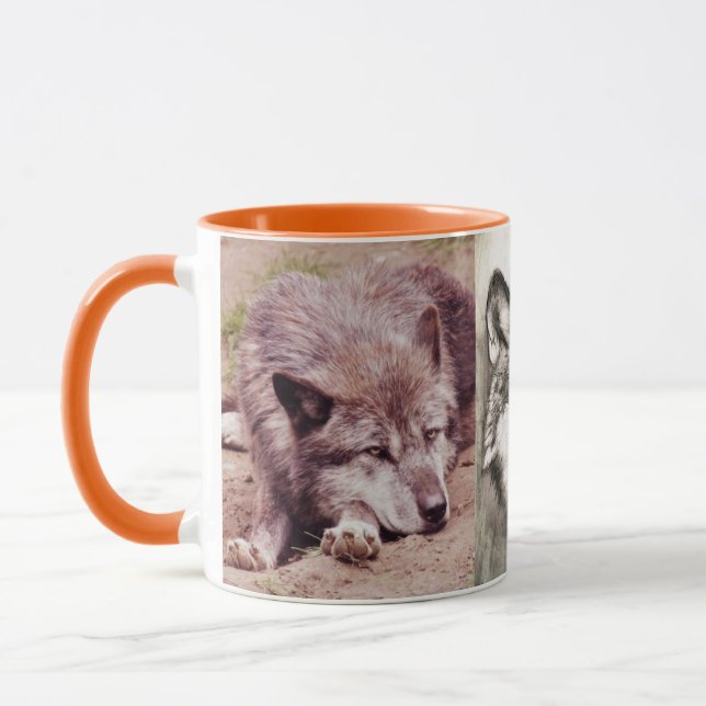 Wolves Wolf Animals Wild Nature Forest Mug (Left)