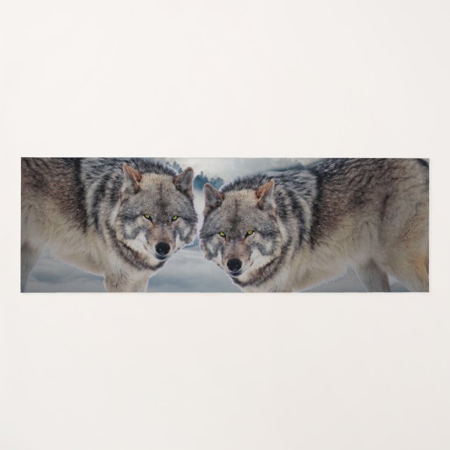 Wolves Yoga Mat (Front (Horizontal))