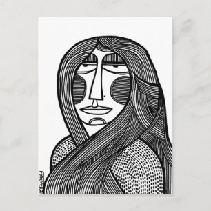 Woman /01 postcard