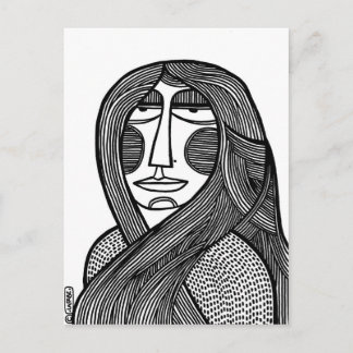 Woman /01 postcard