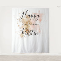 Woman 50th Birthday Photo Booth Backdrop