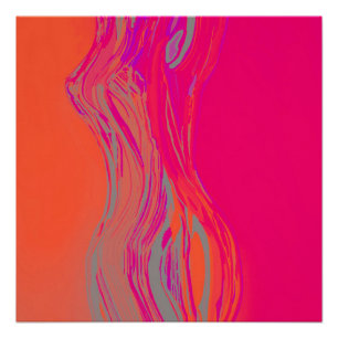 Woman abstract art poster