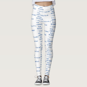 Woman: adult biological female human leggings