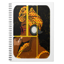 woman africa listen music