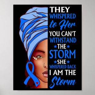 Woman Afro I Am The Storm Hydrocephalus Awareness Poster