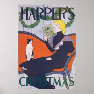 Woman and Cat, Edward Penfield Poster