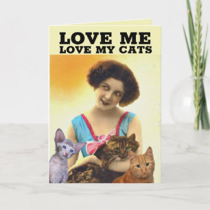 WOMAN AND CATS (CAT MOM) BIRTHDAY CARDS