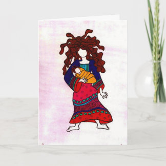 woman and child card