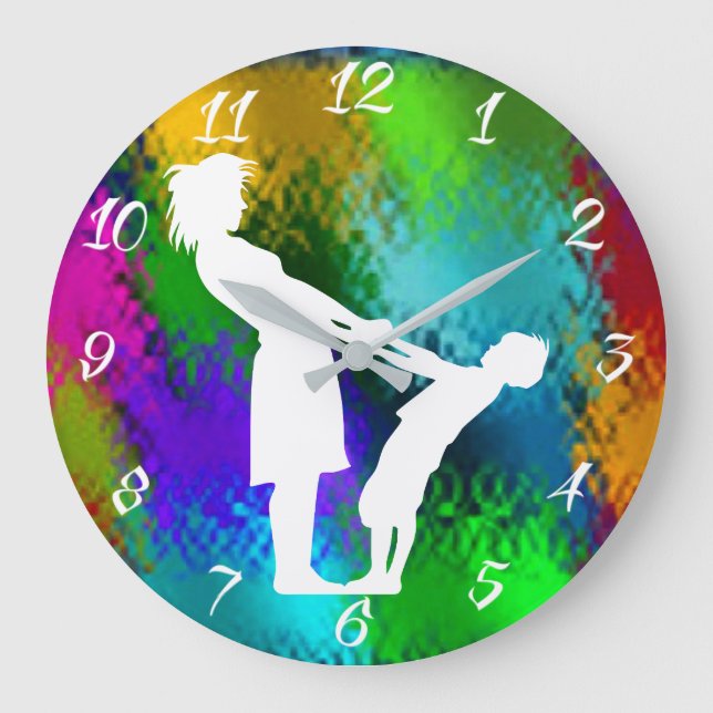 WOMAN AND CHILD  LARGE CLOCK (Front)