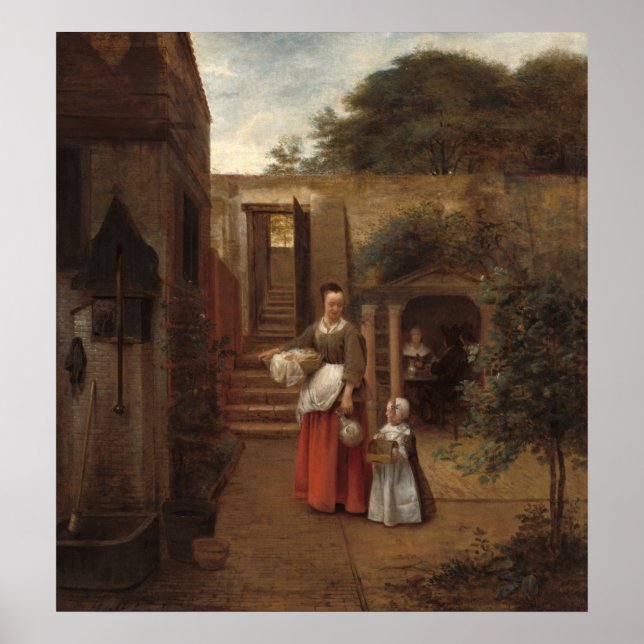 Woman and Child - Pieter de Hooch Fine Art Poster (Front)
