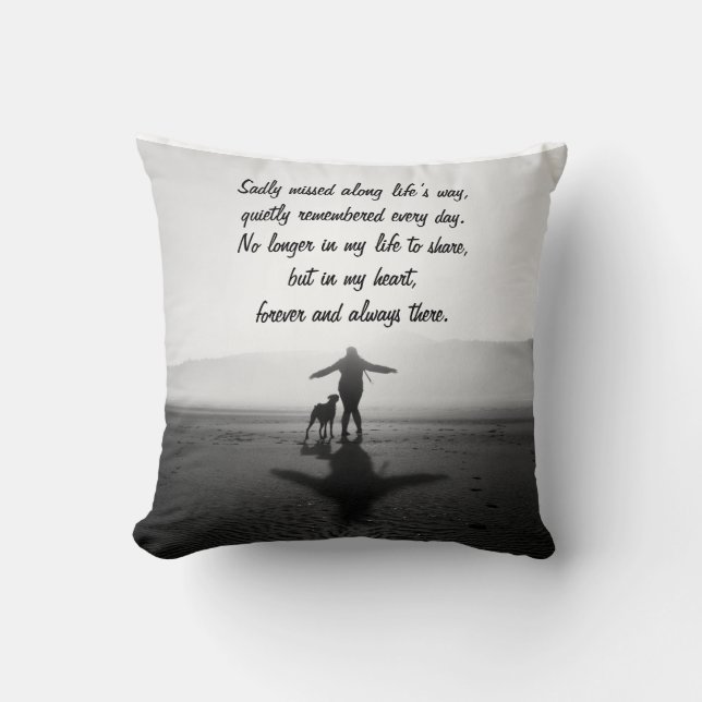 Woman and Dog - The Only Ones in the World Cushion (Front)