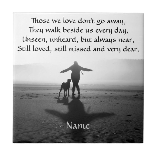 Woman and Dog - The Only Ones in the World Tile (Front)