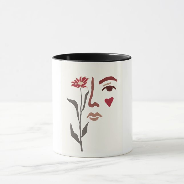 Woman and Flower Mug (Center)