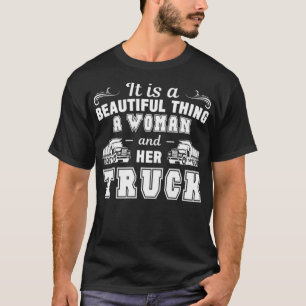 Woman And Her Truck Driver namastay funny T-Shirt
