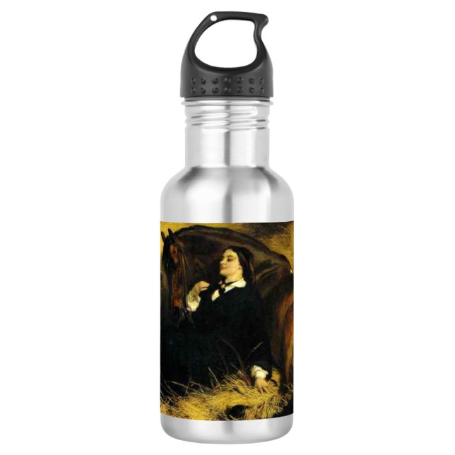Woman and Horse 532 Ml Water Bottle (Front)