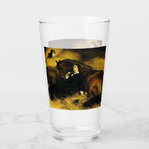 Woman and Horse Glass
