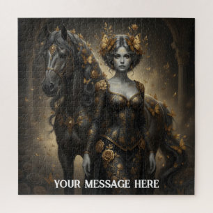 Woman and horse jigsaw puzzle