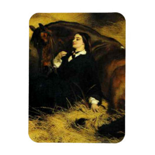 Woman and Horse Magnet