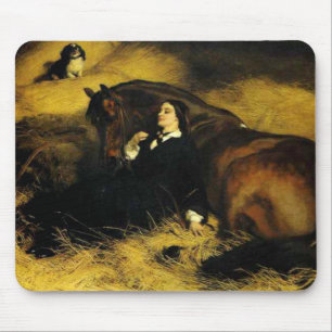 Woman and Horse Mouse Mat