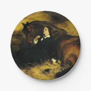 Woman and Horse Paper Plate
