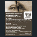 Woman and Horse, Riding Instructor, Academy Flyer<br><div class="desc">Woman and Horse,  Riding Instructor,  Academy Advertising Flyers By The Business Card Store.</div>