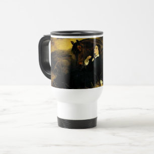 Woman and Horse Travel Mug