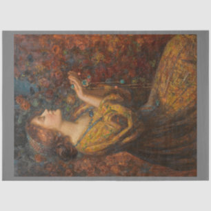 Woman and Jewels decoupage paper