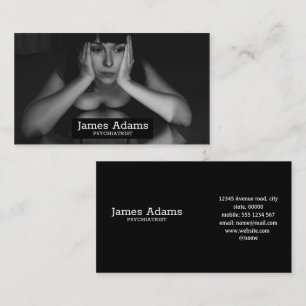Woman and mirror business card