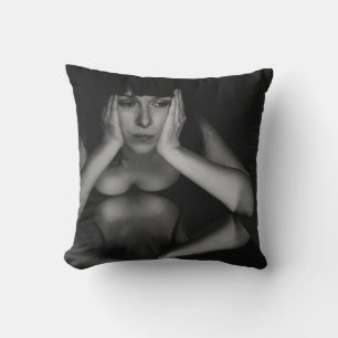 Woman and mirror cushion