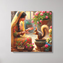 Woman and Squirrel 2