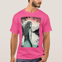 Woman and the Lake Psychedelic Shirt