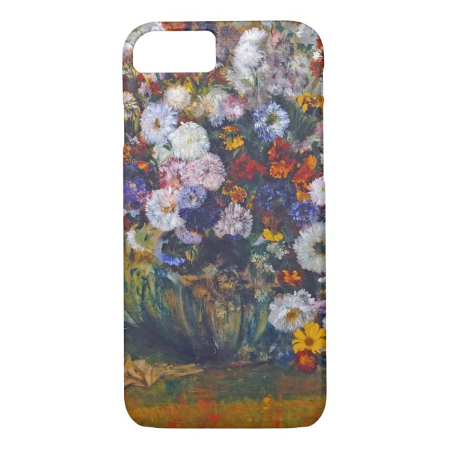 Woman and Vase of Flowers, Edgar Degas Case-Mate iPhone Case (Back)