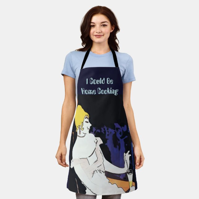 Woman and Wine Design add text, Apron (Worn)