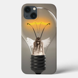 Woman Angel in Lightbulb iPhone 13 Case