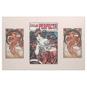 Woman Art Deco Mucha Fabric