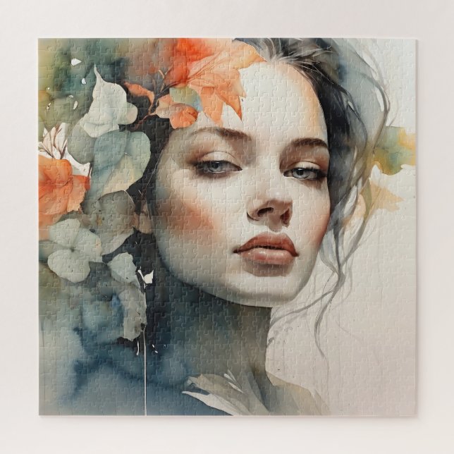 Woman art double exposure jigsaw puzzle (Vertical)