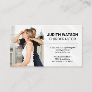 Woman Assessing Clients Spine Business Card