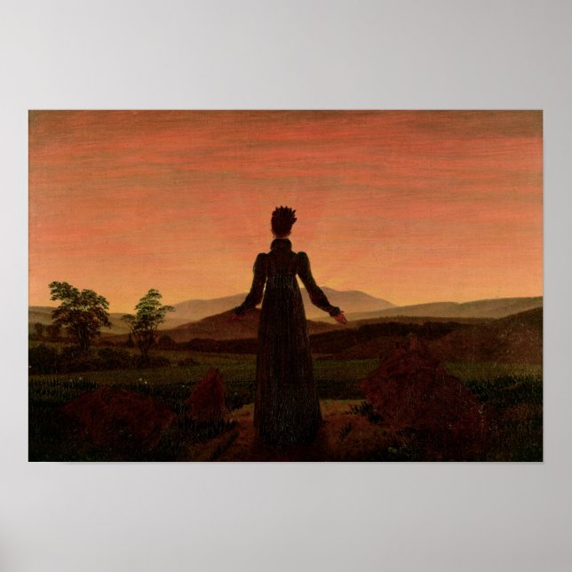 Woman at dawn poster (Front)