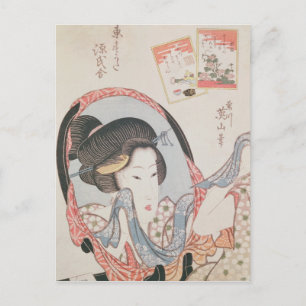 Woman at her Mirror, published c.1830 Postcard