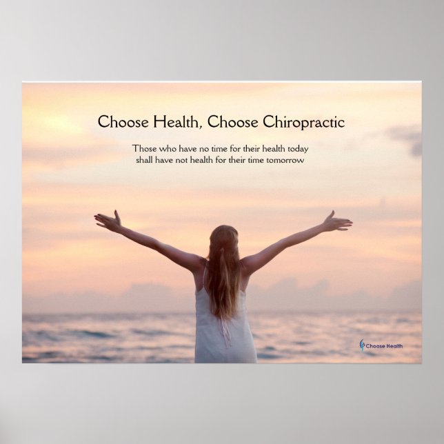Woman at sea chiropractic poster (Front)
