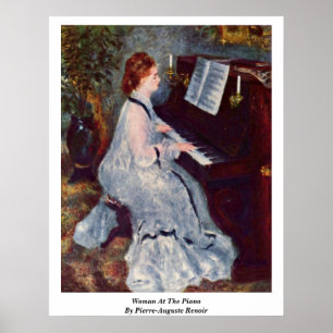 Woman At The Piano By Pierre-Auguste Renoir Poster