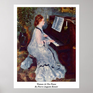 Woman At The Piano By Pierre-Auguste Renoir Poster