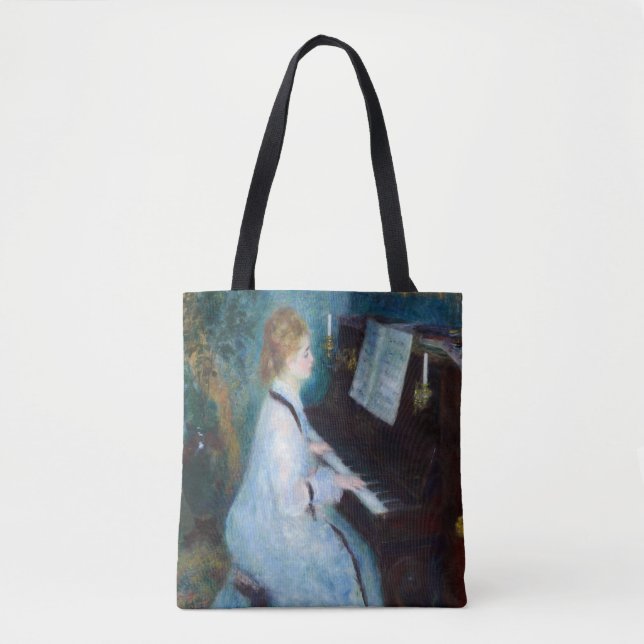 Woman at the Piano by Renoir Tote Bag (Front)