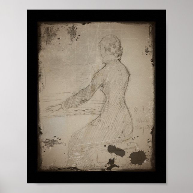 Woman at the Piano (Dam Vid Piano) Poster (Front)