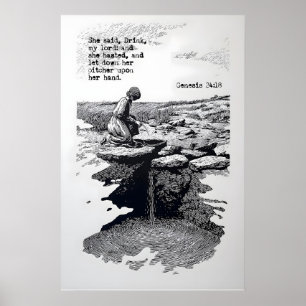 Woman at the Well Art Print Genesis 24 18
