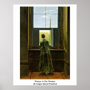 Woman At The Window By Caspar David Friedrich Poster